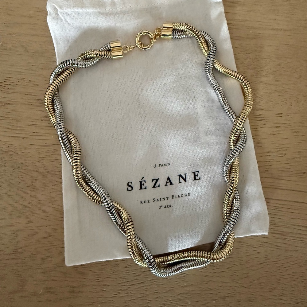 Sezane Mia Necklace Gold And Silver - Size TU